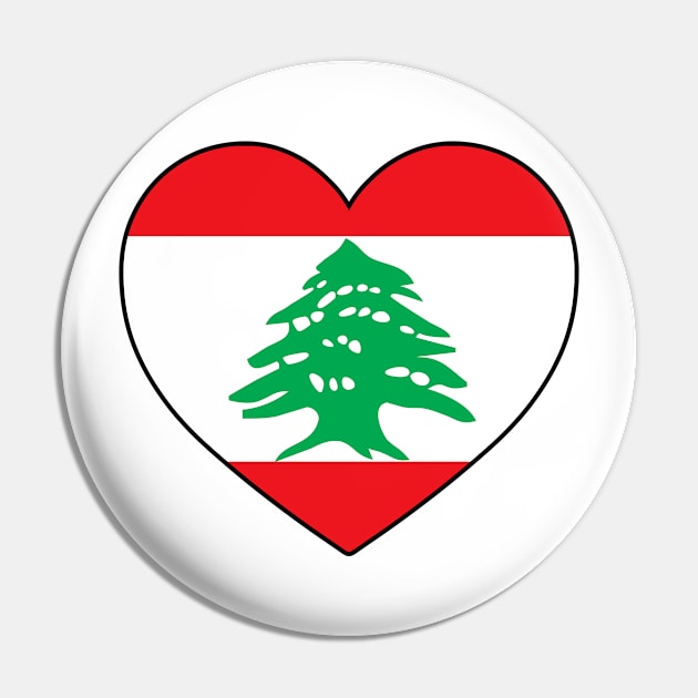 Heart - Lebanon Pin by Tridaak