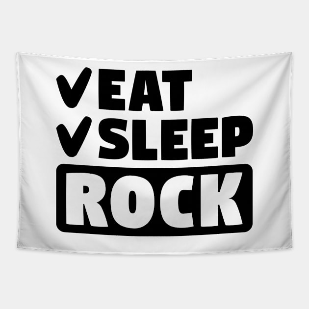 Eat, sleep, rock Tapestry by colorsplash