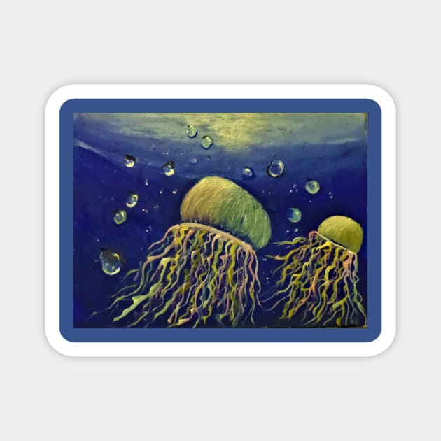 Jelly Fish Magnet by Allison Prior Art