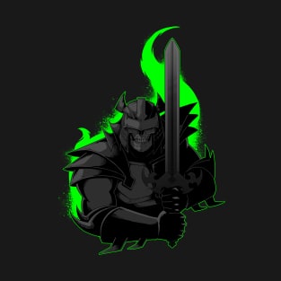 Skeleton Blade Warrior - Dark Evil Gothic Sci-Fi Samurai T-Shirt