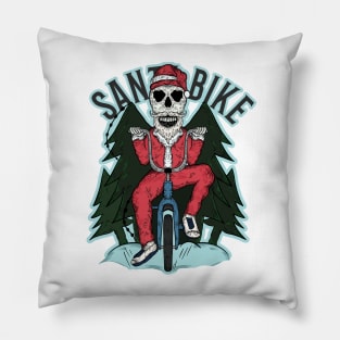 Santa cycling Pillow