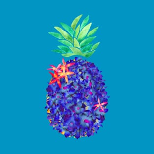 Floral Cobalt Pineapple T-Shirt