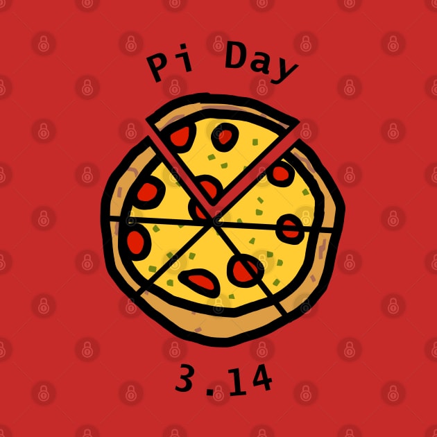 Pi Day 3.14 with Pizza by ellenhenryart