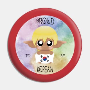 Proud to be Korean (Sleepy Forest Creatures) Pin