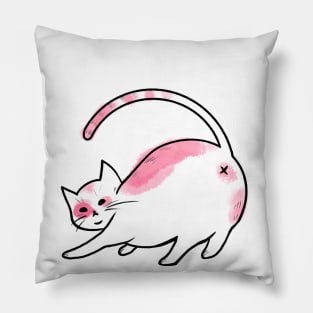 Pink Sassy Cat Pillow