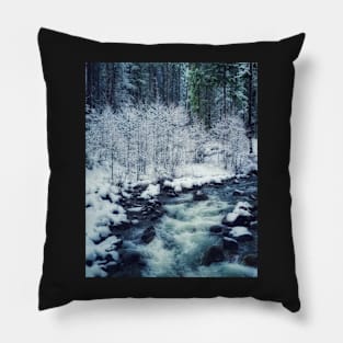 Rainier National Park Winter Pillow