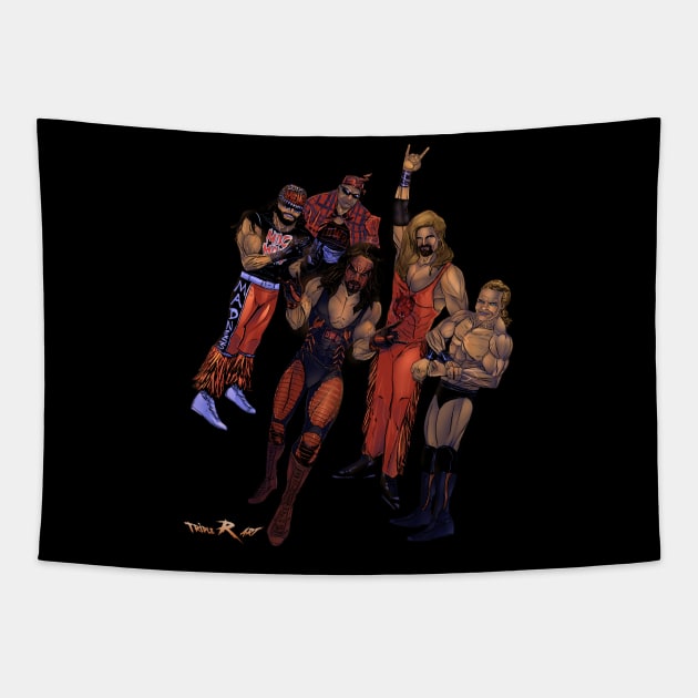 The PAC wrestling Art AEW Tapestry by Triple R Art