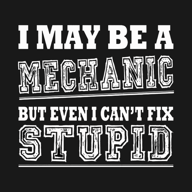 I Might Be A Mechanic But I Can't Fix Stupid by Blackparade