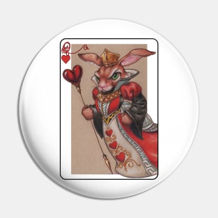 Queen of Hearts Rabbit Pin