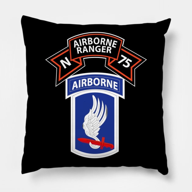 N Company Ranger Scroll - 173rd Airborne Brigade in Vietnam Pillow by twix123844