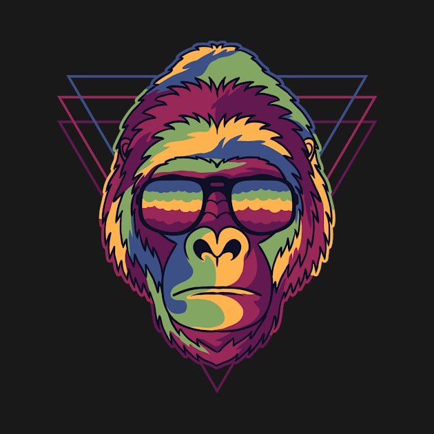 Retro gorilla by Maxs