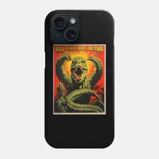 Vintage Reptilian Propaganda Poster T-Shirt Phone Case