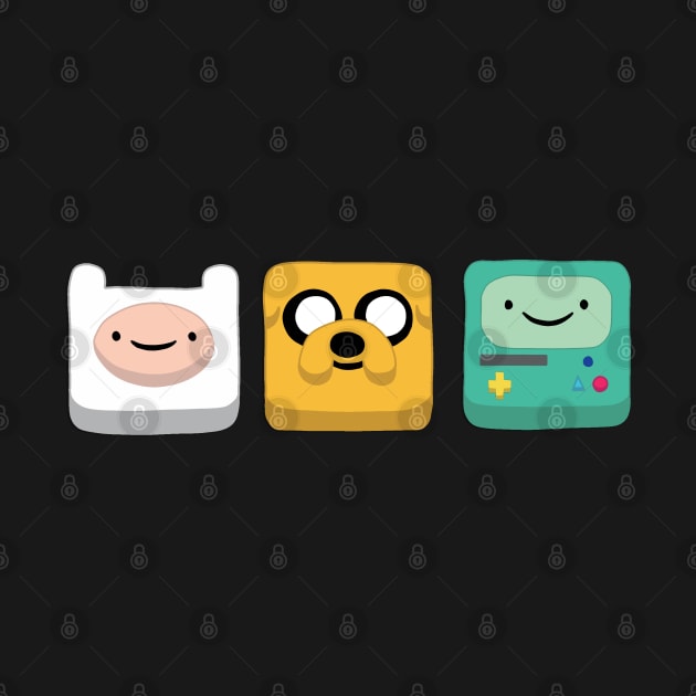 Jake, Finn and Bmo by valentinahramov