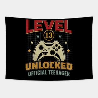 13th Birthday Level 13 Unlocked Official Teenager Tapestry