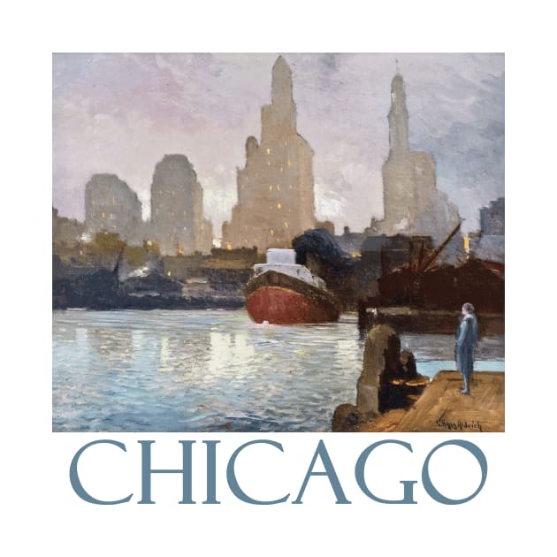 Chicago Skyline by George Ames Aldrich by Naves