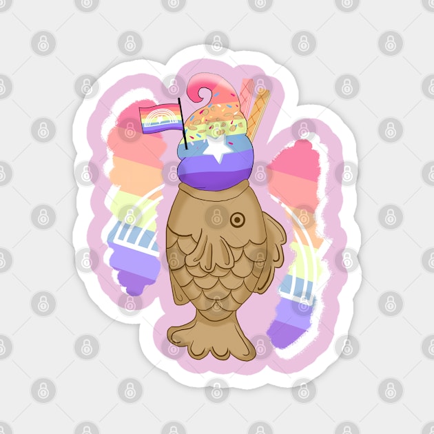 Pride taiyaki designs, 2nd series (Xenogender) Magnet by VixenwithStripes