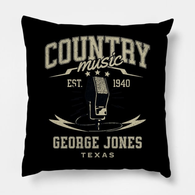 country music microphone singer  v19 Pillow by fajarbaru