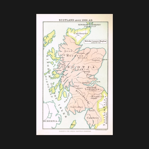 Map of Scotland in 1066 by artfromthepast