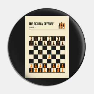 The Sicilian Defense Chess Opening Vintage Book Cover Poster Style