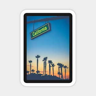 California Street Sign At Sunset Magnet