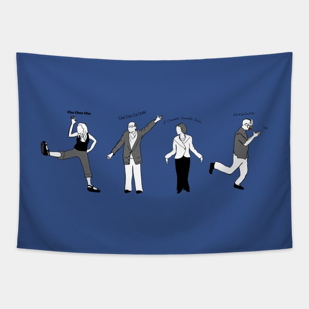 Chicken Dance Tapestry by valifullerquinn