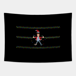 clark christmas in pixel art Tapestry