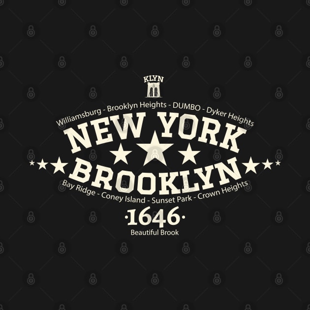 New York Brooklyn, Brooklyn Schriftzug, Brooklyn college style Logo by Boogosh