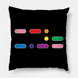 rainbow morse Pillow