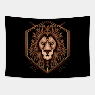 Lion head illustration Tapestry