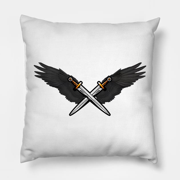 WING AND SWORD DESİGN Pillow by Imagination