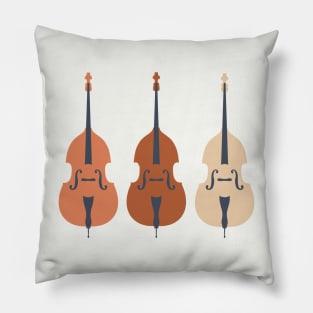 Trio of Terracotta Double Basses Pillow