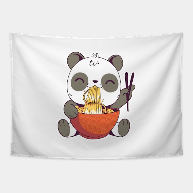 Ramen Panda Tapestry by LR_Collections