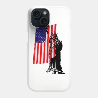 Independence Day 4th of July American Flag Statue of Liberty Phone Case