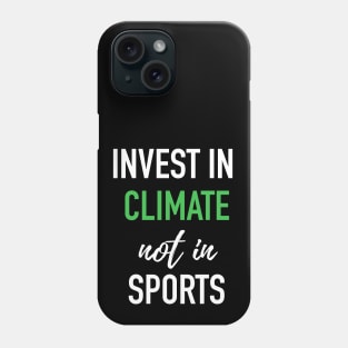 Harvard Yale Game 2019 - Invest In Climate Not in Sports - Typographic Version Phone Case