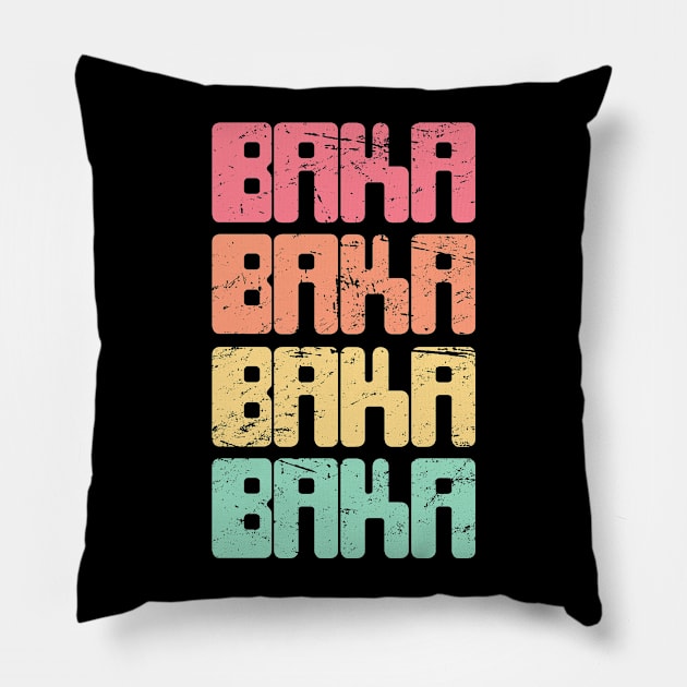 BAKA - Funny Anime Weeaboo Design Pillow by Wizardmode