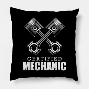 Certified Mechanic Workshop Pillow