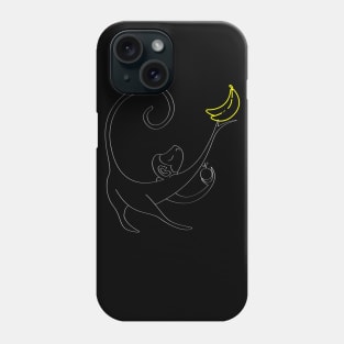 Monkey with a banana Phone Case