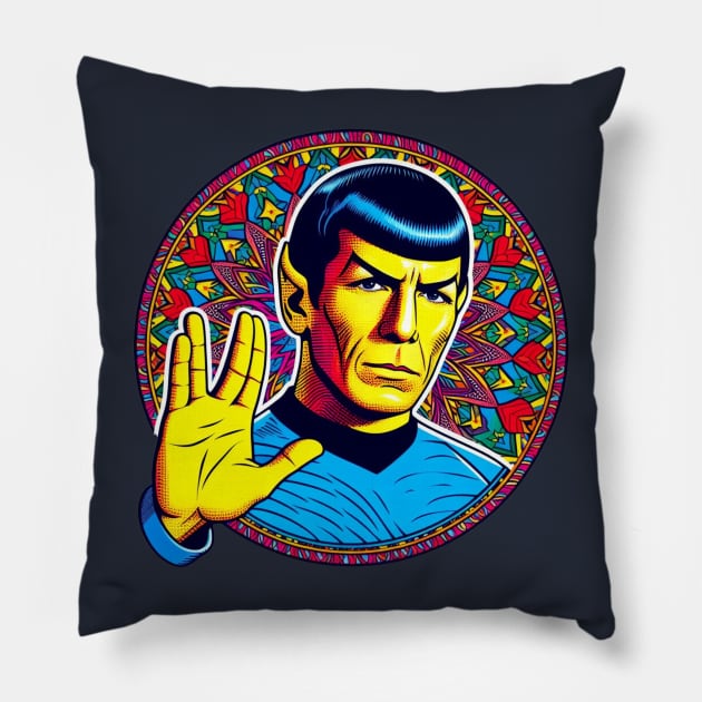 Saint Spock Pillow by Tiger Mountain Design Co.