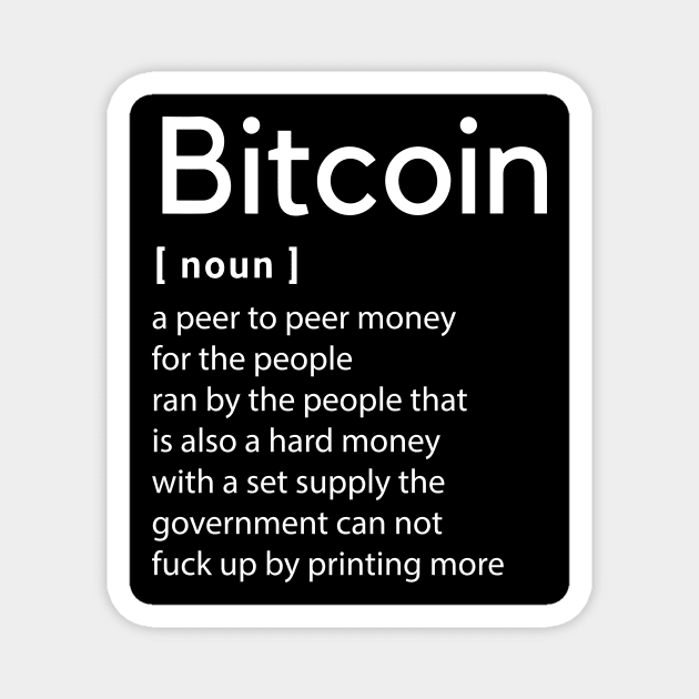 Bitcoin Definition Magnet by CryptoDeity