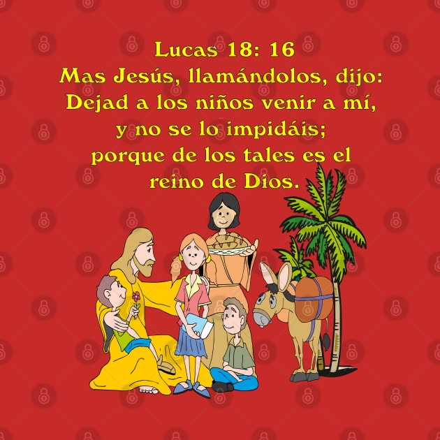 biblia español   Lucas 18. 16 by drawn freehand