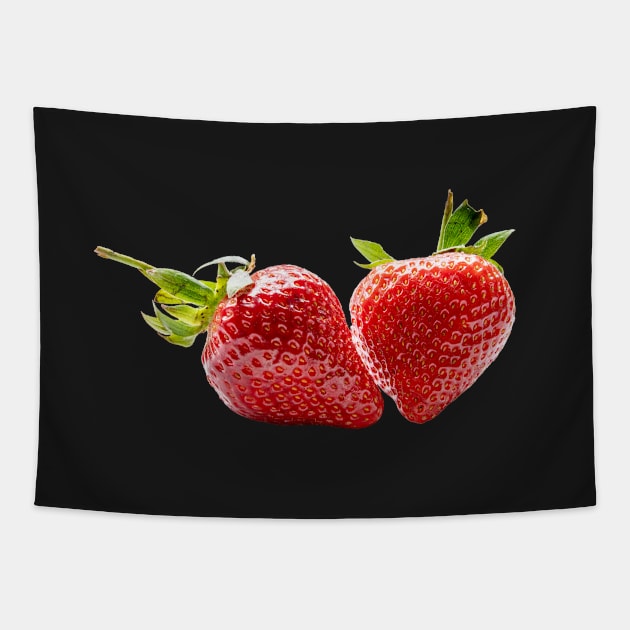 Two fresh strawberrys Tapestry by Russell102