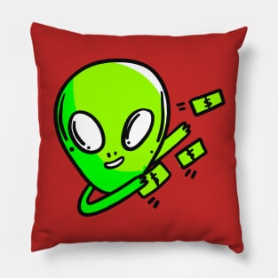 Confident Alien Space Alien Alien Head Pillow