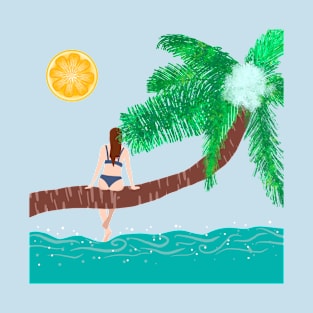 Woman at the beach 7 T-Shirt