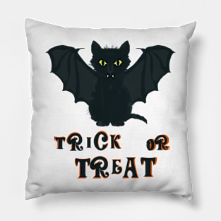 Cat bat Halloween Pillow