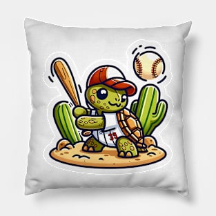 Wild Baseball Desert Tortoise Habitat Pillow