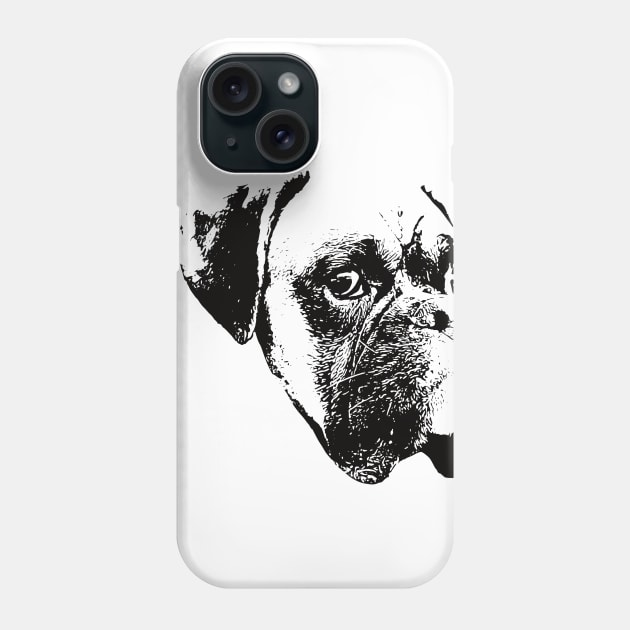 Boxer Dog Face Design - A Boxer Christmas Gift Phone Case by DoggyStyles