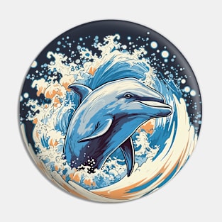 Summer time dolphin Pin