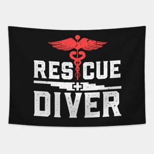 RESCUE DIVER: Rescue Diver Scuba Diving Gift Tapestry