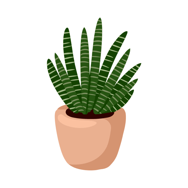 Potted Succulent by oixxoart