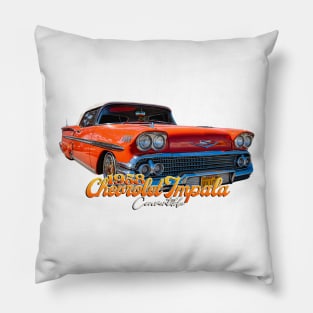 1958 Chevrolet Impala Convertible Pillow